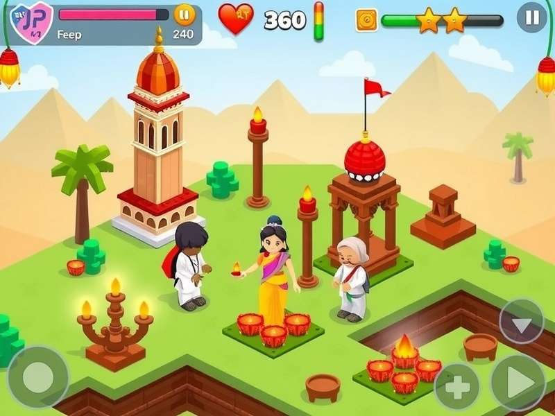 Pixel Block Builder Indian festival event showcasing special Diwali decorations